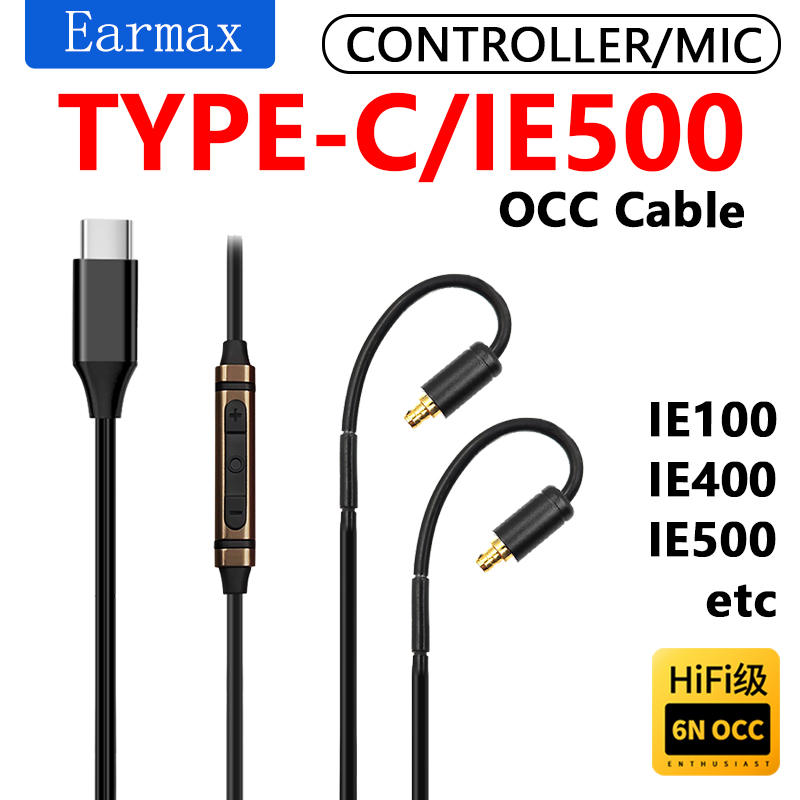 Usb C Earphone - Earphone kabel tembaga kristal, kabel tembaga,