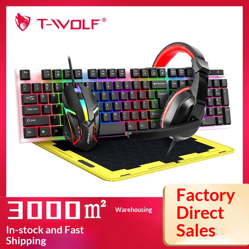 Gaming Headset Rgb - T-Wolf Tf240 4 In 1 Paket