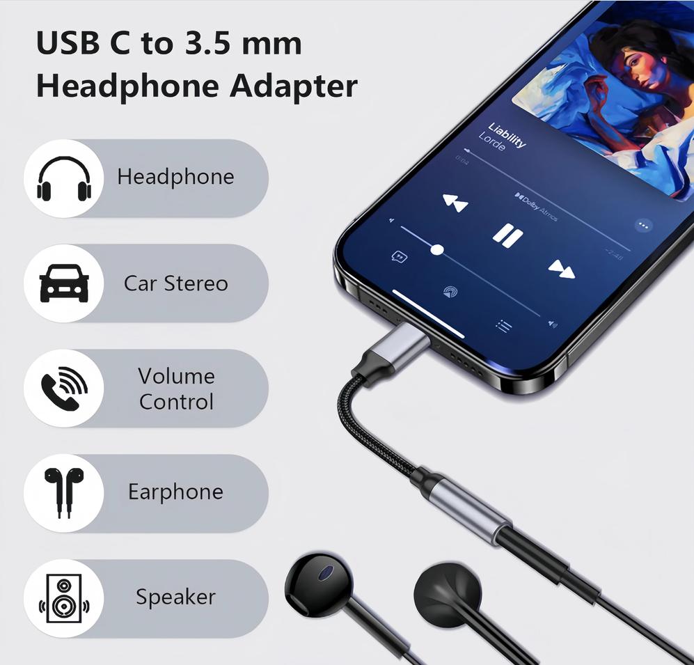 KEBIDU Adaptor Audio Tipe C ke - Audiophile Headphone Wired ulasan dan harga