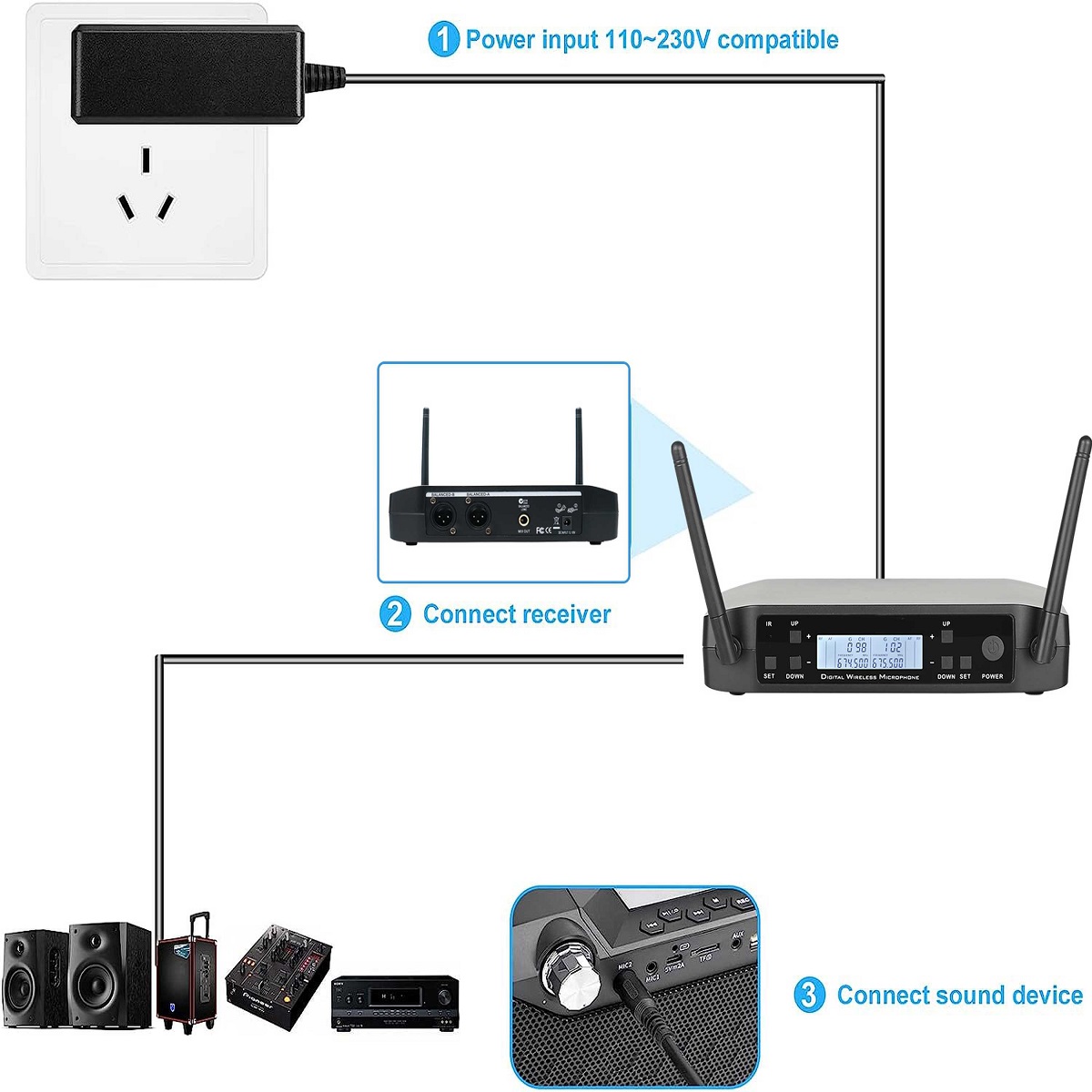 Mikrofon Headset Nirkabel UHF  - Shure Mic Sm58 ulasan dan harga