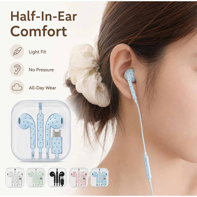 Earphone Tipe C Pola Bintang P - Usb C Earphone ulasan dan harga