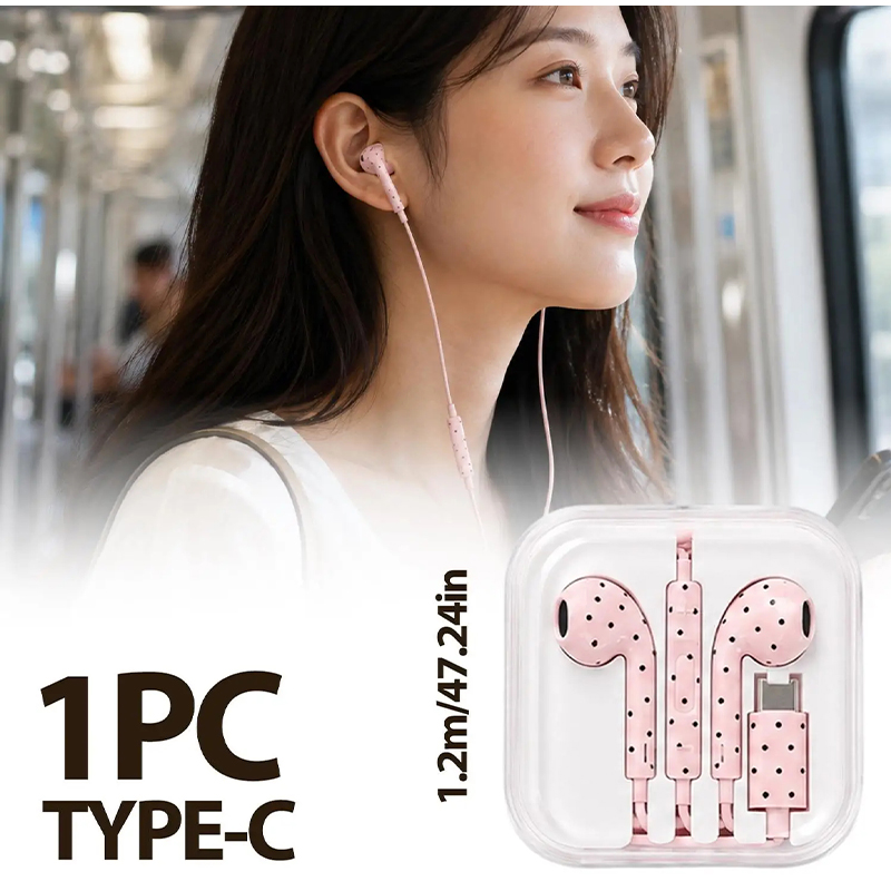 Earphone Tipe C Pola Bintang P - Usb C Earphone ulasan dan harga