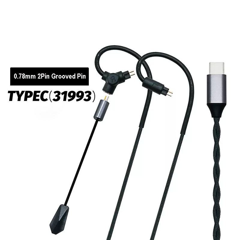 Kabel Earphone Gaming 0.78 QDC - Usb C Earphone ulasan dan harga